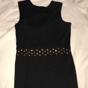Nicki Minaj Black and Gold Dress